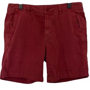 J. Crew Sunday Slim Chino Shorts Size 8 Burgundy Red Style E8487